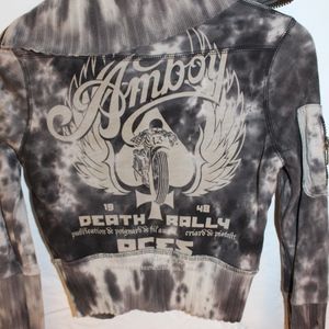 Salvage Amboy 1948 Gray Tie Dye Boys Jacket Long